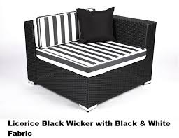Black wicker patio furniture offers all of the style and convenience of an old favorite, but a solid black finish looks striking against all types of upholstered seats, from bright whites and creams to bold. Outdoor Wicker Patio Furniture Sydney Brisbane Melbourne