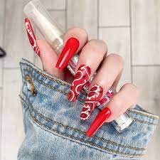 Bandana Nails Bandana Nails Bandana Print Dress Summer Acrylic Nails