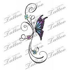 Marketplace Tattoo Little Butterfly And Flower Vine Tattoo 2764 Http Wonderfultatoos Blogspot Com Tattoos With Kids Names Vine Tattoos Infinity Tattoos