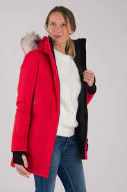 Parka femme rainaway imperméable rouge joules : Parkas Femme Rouge Cuir City
