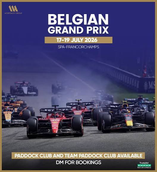 Belgian Grand Prix 2026 | Paddock Club & Spa Hospitality