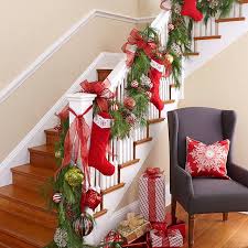 23 Gorgeous Staircase Christmas Decorating Ideas Christmas Banister Hanging Christmas Stockings Christmas Staircase