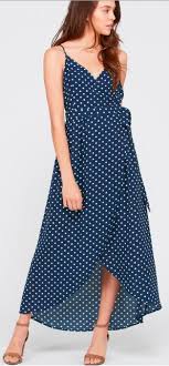Navy Blue Polka Dot Maxi Dress The Dorothea Navy Blue Polka Dot Backless Maxi Dress Is Simply Irresistib Backless Maxi Dresses Maxi Dress Blue Polka Dot Dress