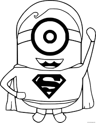 These alphabet coloring sheets will help little ones identify uppercase and lowercase versions of each letter. Minion Superman Coloring Pages Printable