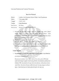 Maka, berikut ini kami berikan contoh surat keterangan penelitian untuk digunakan di skripsi atau tesis. Instrumen Penelitian Dan Transkrip Wawancara Interview Protocol