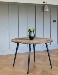 These small dining tables are tiny enough to fit anywhere, but still big enough to hold all the fixings. Recycled Teak Circular Dining Table Rose Grey