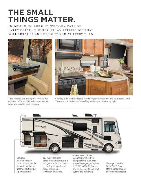 2018 Coachmen Pursuit Brochure | Download RV brochures | RecreationalVehicles.info