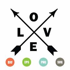 Download Crossed Arrows Love Svg Topfreedesigns