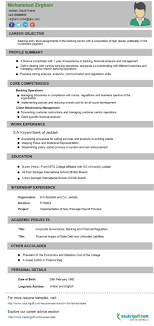 Produced monthly reports for bank administrators to document. Banking Finance Cv Template Job Resume Format Resume Finance Jobs