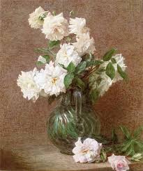 A Basket Of Roses By French Artist Henri Fantin Latour The Athenaeum White Roses In A Pitcher Henri Fantin Latour Flower Art Painting Flower Art Rose Painting