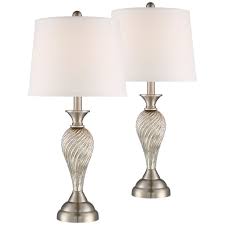 Decorate your bedroom in your favorite style with modern farmhouse collection furniture from walmart. Regency Hill Traditional Table Lamps Set Of 2 Mercury Glass Twist White Empire Shade For Living Room Family Bedroom Bedside Office Walmart Com Walmart Com