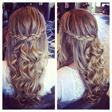 Waterfall Braid With Curly Hair Good For Pageant Hair Pretty Hairstyles Curly Hair Styles Hair Styles