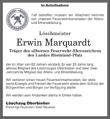 Traueranzeigen von Erwin Marquardt