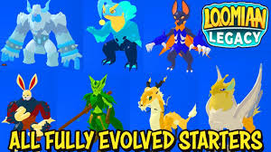 I Got All Fully Evolved Starters In Loomian Legacy Roblox Level 34 Moves Stats Looks