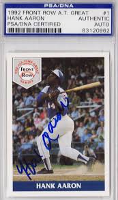 You'll receive email and feed alerts when new items arrive. Hank Aaron Signed Atlanta Braves 1992 Front Row Card 1 Psa Dna Psm
