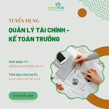 Tuyển dụng Quản lý tài chính – Kế toán trưởng – Trung tâm Hỗ trợ Phát Triển  Xanh GreenHub