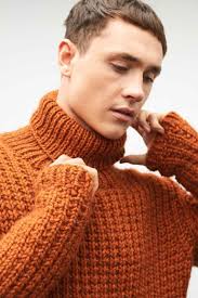 Chunky Cable Knit Roll Neck Jumper Mens 2025