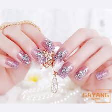 We include a swatch with each purchase so you can see the exact color in person before using it. 24pcs Light Purple Fake Nail Glitter False Nails Tips Flower Patterns Artificial French Nail Shopee Philippines