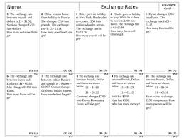 250 united states dollar to british pound. Rag Sheets Exchange Rates Teaching Resources