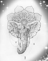 Elephant Mandala Drawing Elephant Tattoo Design Mandala Elephant Tattoo Half Mandala Tattoo