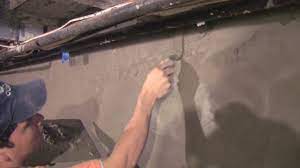 You would need something like a wire mesh on the walls for the concrete to adhere to. How To Cement Ugly Basement Walls Concrete And Cement Work Contractor Youtube