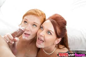 Mommy stops cooking breakfast to blow step son. Sperm Hungry Mom And Girl Are Happy To Eat Some Cum