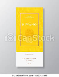 Download and print your fragrance labels using your home or office printer. Kiwano Fruit Home Fragrance Abstract Vector Label Template Hand Drawn Sketch Flowers Leaves Background And Retro Typography Canstock