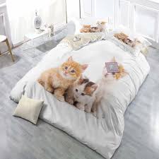 Housse De Couette 200 230cm 1 Drap 2 Taies D Oreiller 3 Modeles Impression 3d Chat Housse De Couette Idees De Lit Jeux De Housse De Couette
