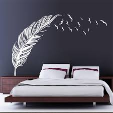 Flying Feather Wall Sticker Wall Stickers Bedroom Wall Stickers Home Decor Wall Decor Bedroom