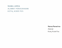 Temukan informasi lengkap tentang arti da pada amplop surat. Kop Surat Dan Amplop
