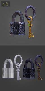 Iron Padlock Low Poly Low Poly 3d Models Low Poly Poly