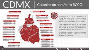 Mapa del semáforo epidemiológico en méxico del 7 al 20 de junio. Estrategia Politica Twitterissa Conoce Las Colonias Que Estan En Semaforo Rojo En La Cdmx Https T Co Eok4pteibn