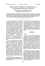 3.5 empirical research methodology 3.5.1 research design this section describes how research is designed in terms of the techniques used for data collection, sampling strategy, and data analysis for a quantitative method. Pdf Representation Of Behavioral Methodology In Experimental Psychology Textbooks