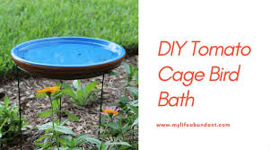 This is one of the simplest type of diy bird bath that would only cost you $20. Diy Tomato Cage Bird Bath My Life Abundant