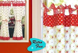fun retro kitchen curtains. a