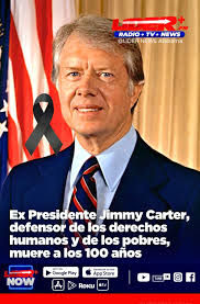 🛜🟦🟥 MUERE EXPRESIDENTE JIMMY CARTER, DEFENSOR DE LOS DERECHOS HUMANOS Y  DE LOS POBRES, TENÍA 100 AÑOS WLDR-DB