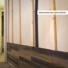 Diy Wood Accent Wall With Lighting Rockin Wood Usa