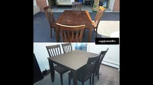 This video i take you through my process of how i do my custom work with chalk paint. Spray Painting My Dining Room Table Youtube