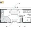 Here is an efficient way to get all of those program elements into an 8 x 12 space less than 100 square feet. 1