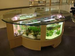 Taruh aquarium mini yang unik ini di tempat yang tidak mudah dijangkau. Twin Half Circle Table Aquarium With Built In Filters Lights And Pumps Fish Tank Coffee Table Aquarium Coffee Table Coffee Table Design