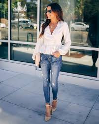 Come On Darling Peplum Wrap Blouse Cream Nashville Outfits Semi Casual Outfit Summer Work Outfits