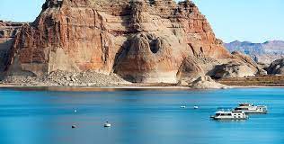 There are not any official swim beaches at bullfrog. Lake Powell In Arizona Fishing Boating Swimming