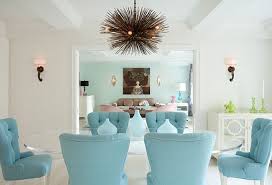 Turquoise Blue Tufted Dining Chairs With Glass Table Color Of The Month Tantalizing Turquoise Home Des Dining Room Design Dining Room Contemporary Interior