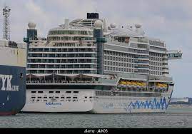 AIDAprima of AIDA Cruises sits in Southampton port, UK Stock Photo - Alamy