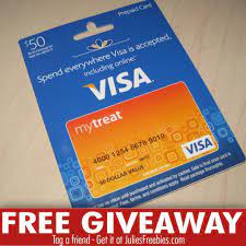Check spelling or type a new query. 50 Visa Gift Card Giveaway Julie S Freebies