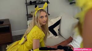 Petite stepsister and her friend in customes want to know who is hotter -  XNXX.COM