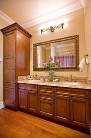 Double Vanity With Linen Cabinet Double Sink Vanity With Linen Cabinet Design Ideas Traditional Bathroom Traditional Bathroom Designs Bathroom Linen Tower