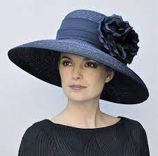 Wedding Hat Audrey Hepburn Hat Ascot Hat Navy Hat Big Hat Occasion Hat Ladies Navy Hat Church Hat Audrey Hepburn Hat Derby Hats Navy Hats