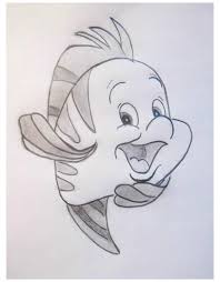 How To Draw Flaunder From The Little Mermaid With A Pencil Step By Step Disney Draw Disney Drawings Sketches Disney Art Drawings Art Drawings Sketches Simple