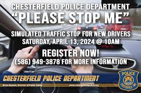 Chesterfield Township Police Department – “PLEASE STOP ME” – SAT. 041324  at 10:00AM
